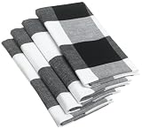 DII Palette Check Black and White Napkin Set of 4