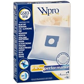 Wpro - Gs 83 Mw - 4 Sacs Aspirateur + 1 Microfibre - Golstar