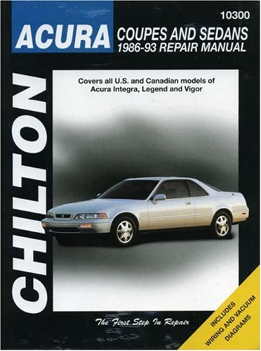 acura coupes and sedans 1986 93 chilton total car care series manuals