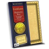Southworth Gold Parchment Certificates, Gold and Brown Ink, 25 Count (CT4R)