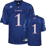 Kansas Jayhawks Youth Football Jersey: Youth Royal #1 adidas Replica Football Jersey