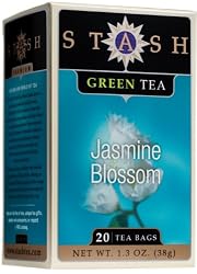 Stash Premium Jasmine Blossom Green Tea, Tea Bags, 20-Count Boxes (Pack of 6)