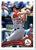 2011 Topps Baseball Card # 452 David Freese - St. Louis Cardinals - MLB Trading Card (Series 2) in a Protective Screwdown Case