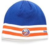 NHL Men's Face Off Cuffless Knit Hat (New York Islanders, One Size Fits All)
