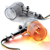 10MM Mounting Billet Chrome Plated LED Turn Signals Indicator Light For Super Moto... by Astra Security