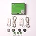 RTGS 2 Sets 15 Green Color Micro LED String Lights Battery Operated on 6 Feet Silver Wire (3)