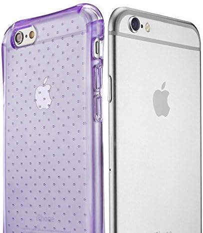 Tiveco® Slim light soft and flexible TPU Transparent Bumper Case for iPhone 6/6s Plus, 5.5", and scratch resistant clear back iPhone 6 Plus case. (Light Purple)
