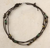 Anklet - Triple Stranded, Indonesian Tradewind Beads