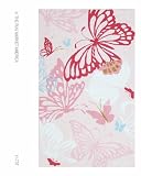 Kids Collection Papillon Pink Butterfly Cotton Machine Made Area Rug