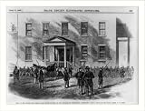 Historic Print (S): Trial of the conspirators - Strong guard posted in front of main entrance to penitentiar