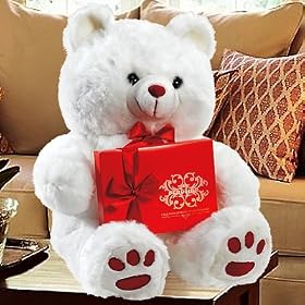 Cuddles and Hugs - Giant Plush Teddy Bear with Boxed Chocolates