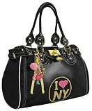 EyeCatchBags - I Love New York Patent Faux Leather Bag Black Patent