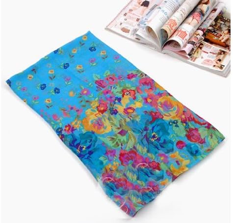 niceeshopTM Women Paris Yarn Long Muffler Shawl Scarf Wraps With Flower Pattern