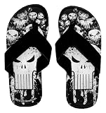 The Punisher Skull Logo DC Comics Superhero Flip Flops Sandals