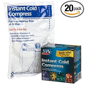 First Aid Only 6" X 9" Instant Cold Compress,  Boxes (Pack of 20)