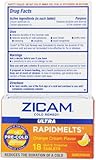 Zicam Ultra Cold Remedy Rapid Melts Tablets, Orange Cream Flavor, 18 Count