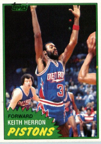 1981/82 Topps Basketball Card # MW81 Keith Herron Detroit Pistons In A Protective Display Case!