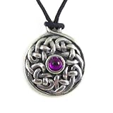 Sidhe Knot Celtic Mysteries Pewter Pendant on Corded Necklace