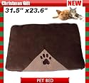 31.5" Large Cat Dog Pet Bed Mat with Zipper Cover