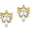 18K Yellow Gold Diamond Earring Jackets - 0.90 Ct.