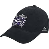 NBA adidas Sacramento Kings Black Basic Logo Flex Slouch Hat