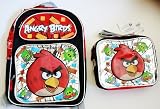 Angry Birds pig Large Backpack Bag and Lunchbox lunch bag Set
