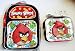 Angry Birds pig Large Backpack Bag and Lunchbox lunch bag Set