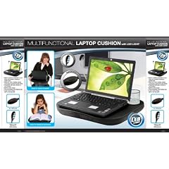 Brand New schwarzen Laptop-Computer Lap Tray Kissen mit Lampe