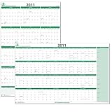 PlanetSafe 2011 Erasable/ Reversible Calendar/ Wall Planner