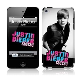 MusicSkins Justin Bieber XOXO Skin for Apple iPod Touch 4th Gen
