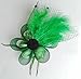 Coolr Fascinator Hair Clip Feather Wedding Headwear Bridal Headpiece for Women (Green)
