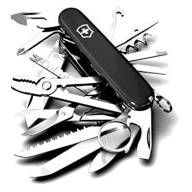Victorinox Swiss Army, Coltello Swisschamp, colore: Nero