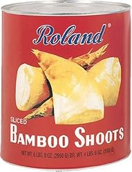 Roland Sliced Bamboo Shoots, 6-Pound 6 Oz.Tins (Pack of 6)