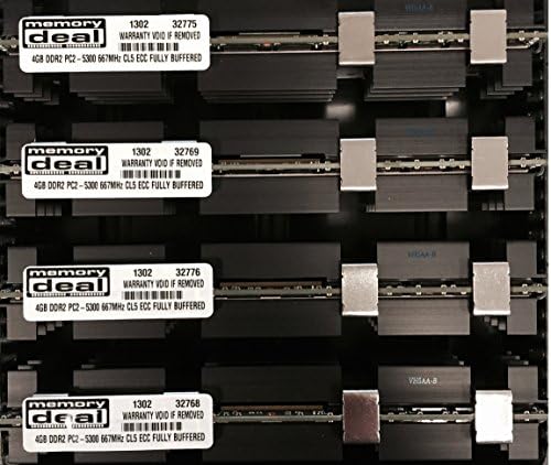 16GB (4x 4GB) DDR2 PC2-5300F 667MHz CL5 ECC Fully Buffered FB-DIMM (240 PIN) 32 GB w/ Heatspreaders for Apple computers