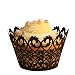 Paper Orchid Filigree Cupcake Wrapper Black, Set of 12