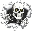 Aufkleber Einschussloch, 90 mm, Motiv: Totenkopf