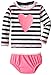 Osh Kosh Baby Girls' Heart Stripe Rashguard Set