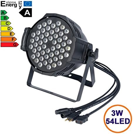 LedMart® LED Light RGB DMX512 Stage Club DJ Party Lighting (5, 54x3w LED)