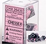 Chessex Gemini Black-pink 7 piece dice set