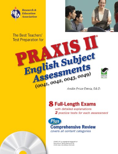 praxis ii english subject assessments 0041 0042 0043 0049 wcd rea praxis teacher certification test prep