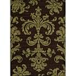 Home Murphy Damask Rug - Chocolate Green (60x84")