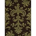Home Murphy Damask Rug - Chocolate Green (60x84")