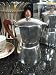 D'Lusso 3 Cup aluminum Espresso pot w/brown handle in PVC box