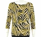 IMAGE OF Jones New York Three Quarter Sleeve Top Light Zinc Heather Small