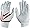 2008 Nike Diamond Elite VI Batting Glove - White/Red - Small