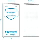Graph Paper Notebook 8" x 4" - Reversable 4 / 5 Square