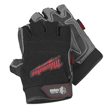 Milwaukee 49-17-0122 Fingerless Work Gloves Large