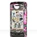 Premium Hard Designer Crystal Snap-on Case for LG enV Touch Voyager II VX11000 - Cool Pink Butterfly Design