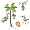 Giant Jungle Monkeys & Palm Tree Decal