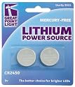 Lightwedge CR2450 Battery 2 Pack